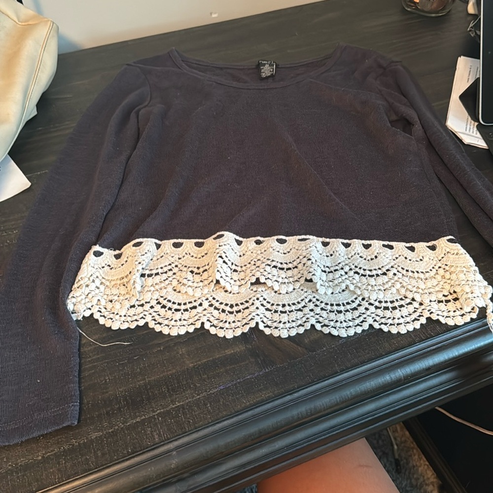 Dark gray long sleeve shirt